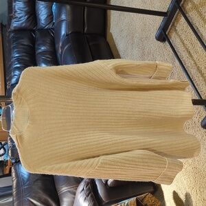 Old Navy Women's Tunic Ribbed Knit Sweater Cream/Off-white